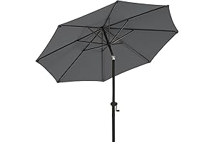 Wikiwiki Patio Table Umbrella: 10 FT of Sun Protection for Outdoor Enjoyment