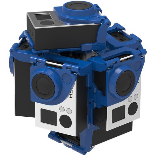 Image of 3 360 video rig for GO-PRO action cameras