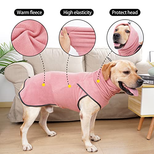 LIANZIMAU Hundepullover Grosse Hunde Fleece Hundemantel Fleecejacke Wintermantel Hunde Pullover für kleine mittelgroße große Hund Warm Hundejacke Wolters Hundemantel