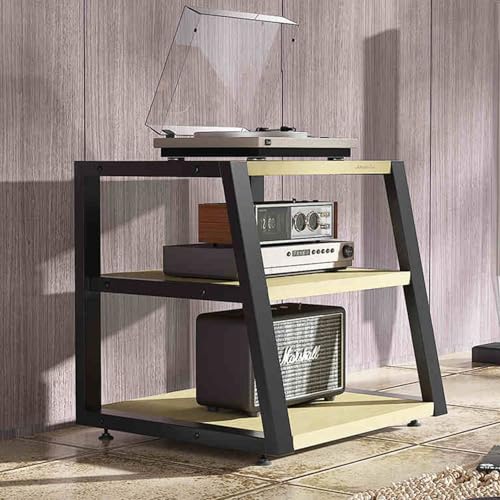 Almacenamiento de medios con rack de audio portátil y mueble AV blanco 2