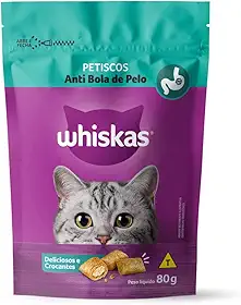 whiskas Petisco Whiskas Temptations Anti Bola De Pelo Para Gatos Adultos 80 G
