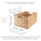 Decorasian Korb Aufbewahrung geflochten aus Wasserhyazinthe - Seegras rechteckig - 37cm