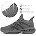 Pujcs Womens Walking Shoes Breathable Mesh Work Slip-on Casual Comfortable Work Travel Sneakers Dark Gray Size 8