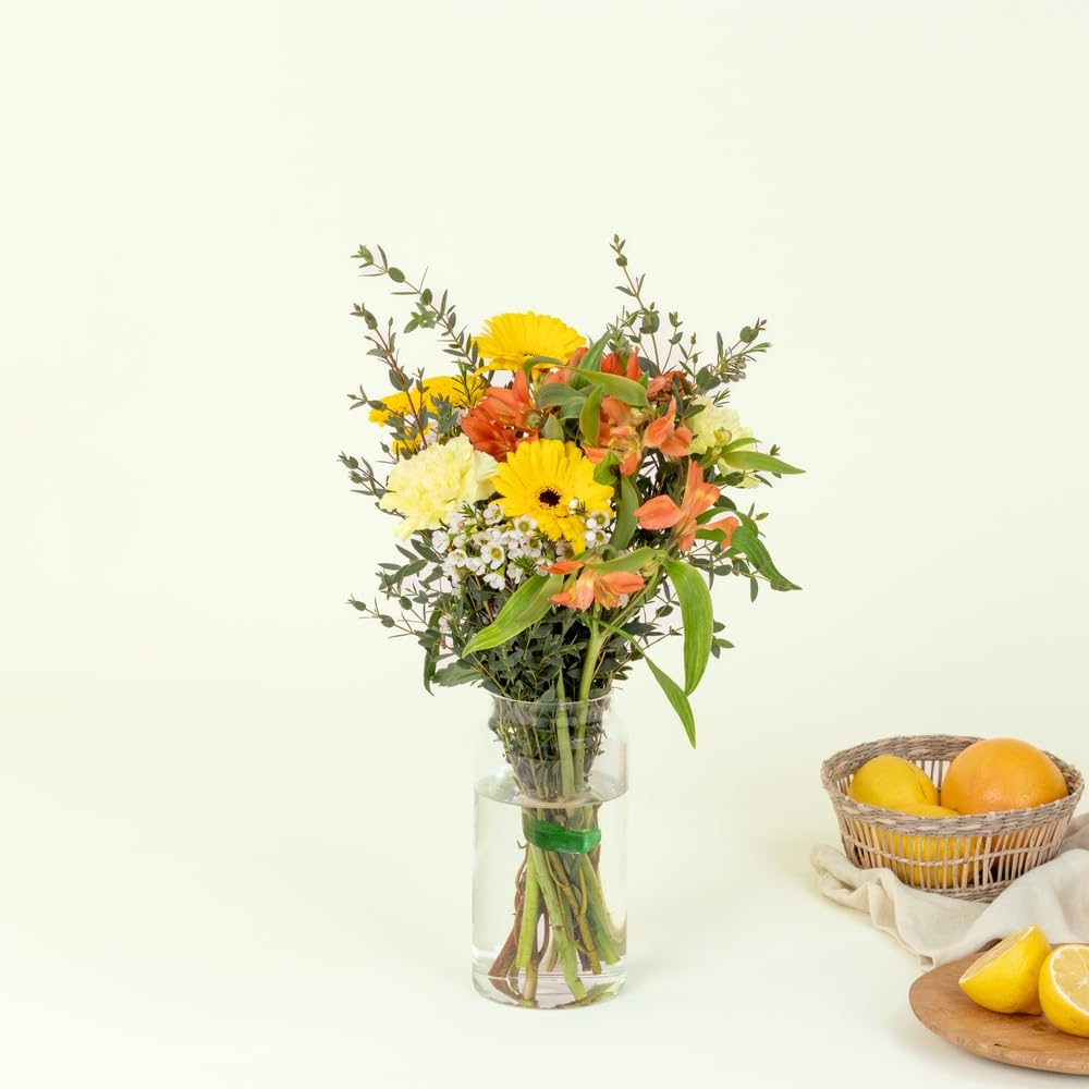 Fleurs et Délices Petit Soleil Grand Bouquet Jaune et Orange 14 Tiges