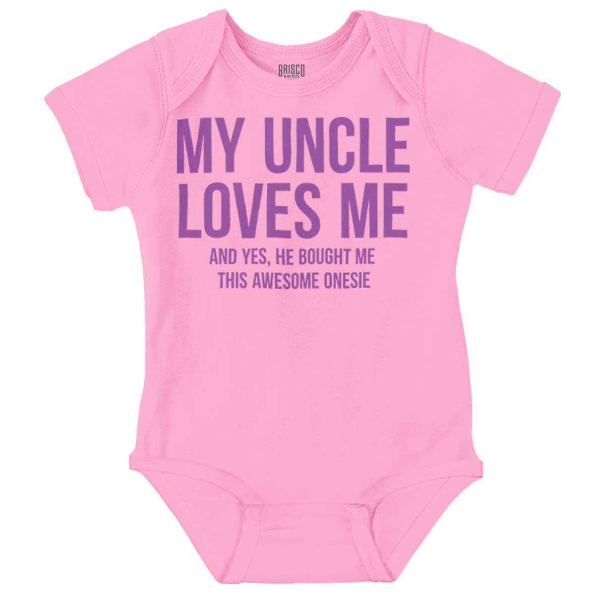 Brisco Brands Uncle Loves Me Bought This One Piece Baby Romper Boys or Girls