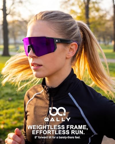Image of Polarized Sports Sunglasses for Men Women, UV400 Protection Mens Sunglasses Wrap Around Sun Glasses for Cycling Running