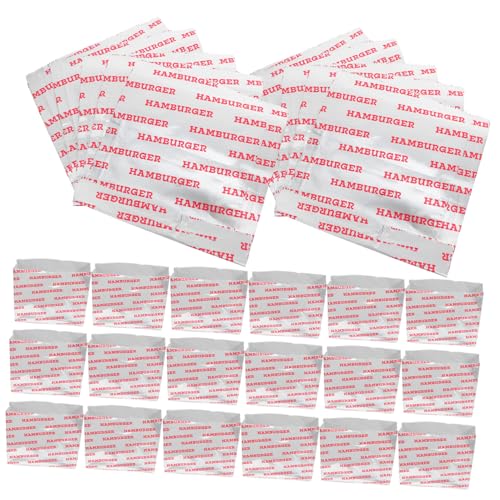 NAMOARLY 50pcs Aluminum Insulated Food Warming Grease-proof Wrap Grease Resistant Serving Snack for Takeaway Catering