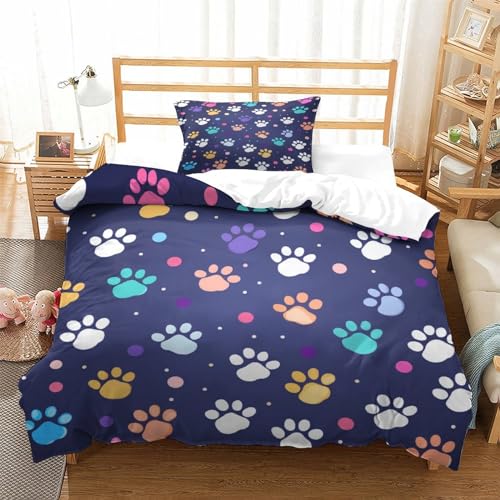 Funda nórdica de perro para cama individual infantil que transforma el dormitorio con color neón 3