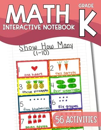 Kindergarten Math Interactive Notebook - Math Workbook for Kindergarten ...