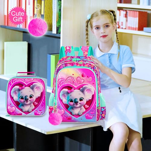 Image of 16 inch Backpack for Girls Boys 4-8, 3Pcs Kids Bookbag Set with Lunch Box, School Bag for Preschool Kindergarten
