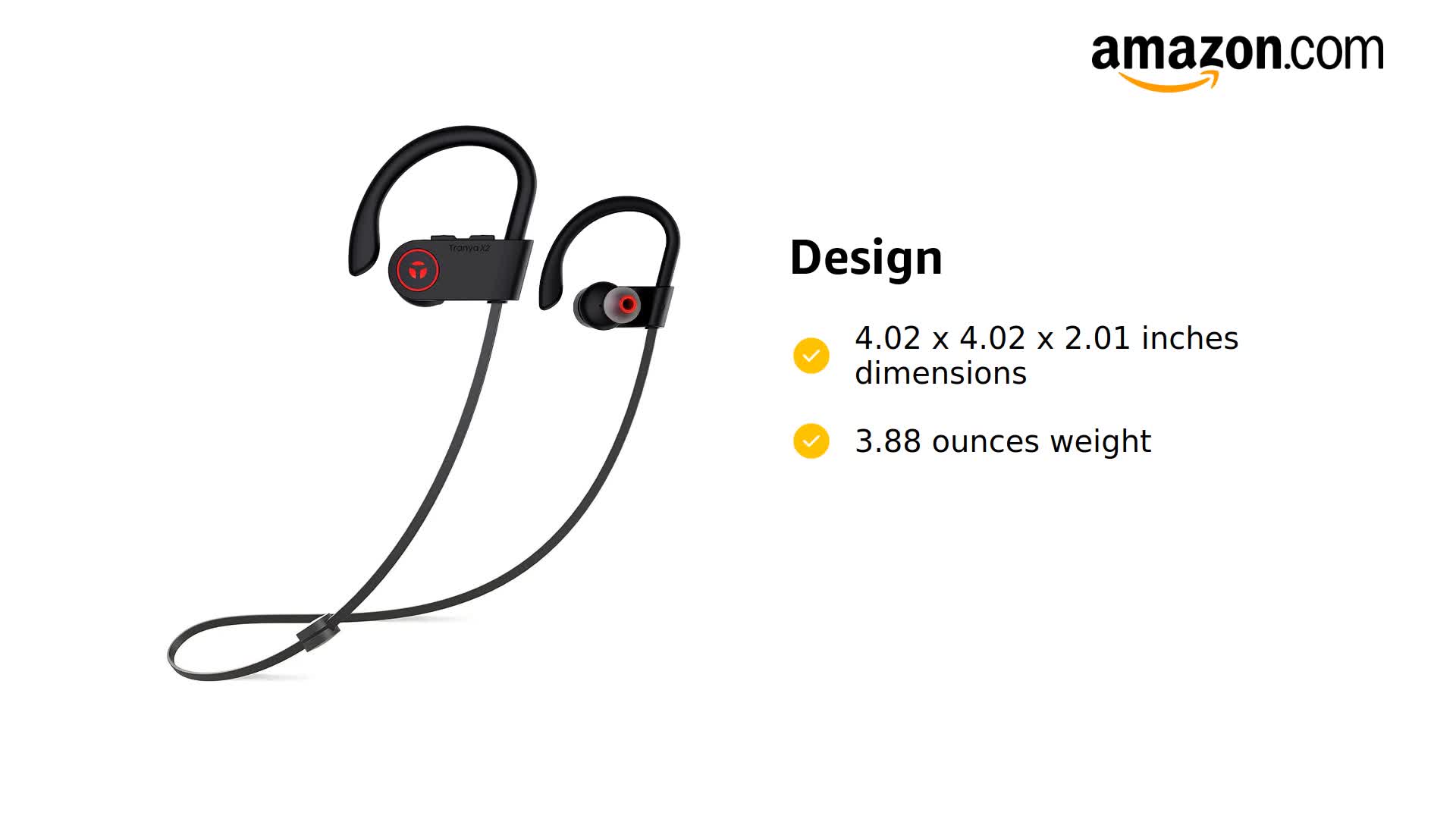Amazon.com: TRANYA X2 Wireless Sports Earbuds Bluetooth Headphones