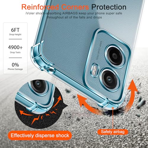 Image of Lustree Back Cover Transparent Case Compatible with Motorola Edge 40 | Clear + TPU Case with 4 Corner Air Cushion Protection & Camera Protection | Slim& Stylus Cover