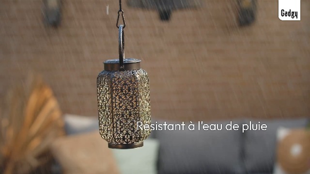 Paquet De 2 Lanternes Solaires Suspendues D'extérieur, Lampes Solaires Alimentees Par Batterie Avec Capteur Crepusculaire Ampoule Non Incluse 91998082