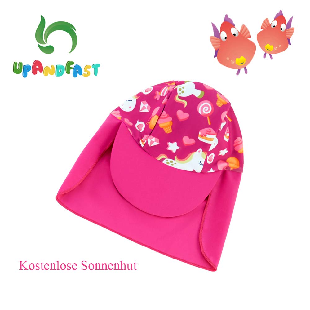upandfast Baby Badeanzug mit Sonnenhut UPF 50+ Badebekleidung für Baby - 5
