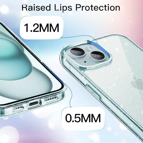 Image of JETech Glitter Case for iPhone 15, Blue