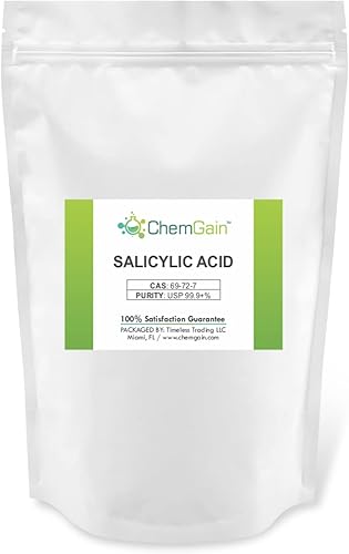 Polvo de ácido salicílico - 250 g (8.8 oz) - BHA ultra puro - Ácido 2-Hidroxibenzoico CAS 69-72-7