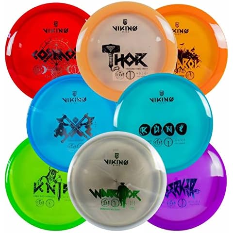 Viking Discs Storm Disc Golf Set - 8 Frisbee Discs for Any Distance, PDGA Approved - Putter Driver Cover