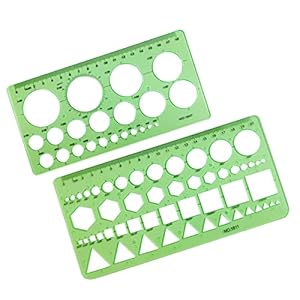 Zteofo Kreisvorlagen Geometrische Zeichenschablonen, 2 Stück