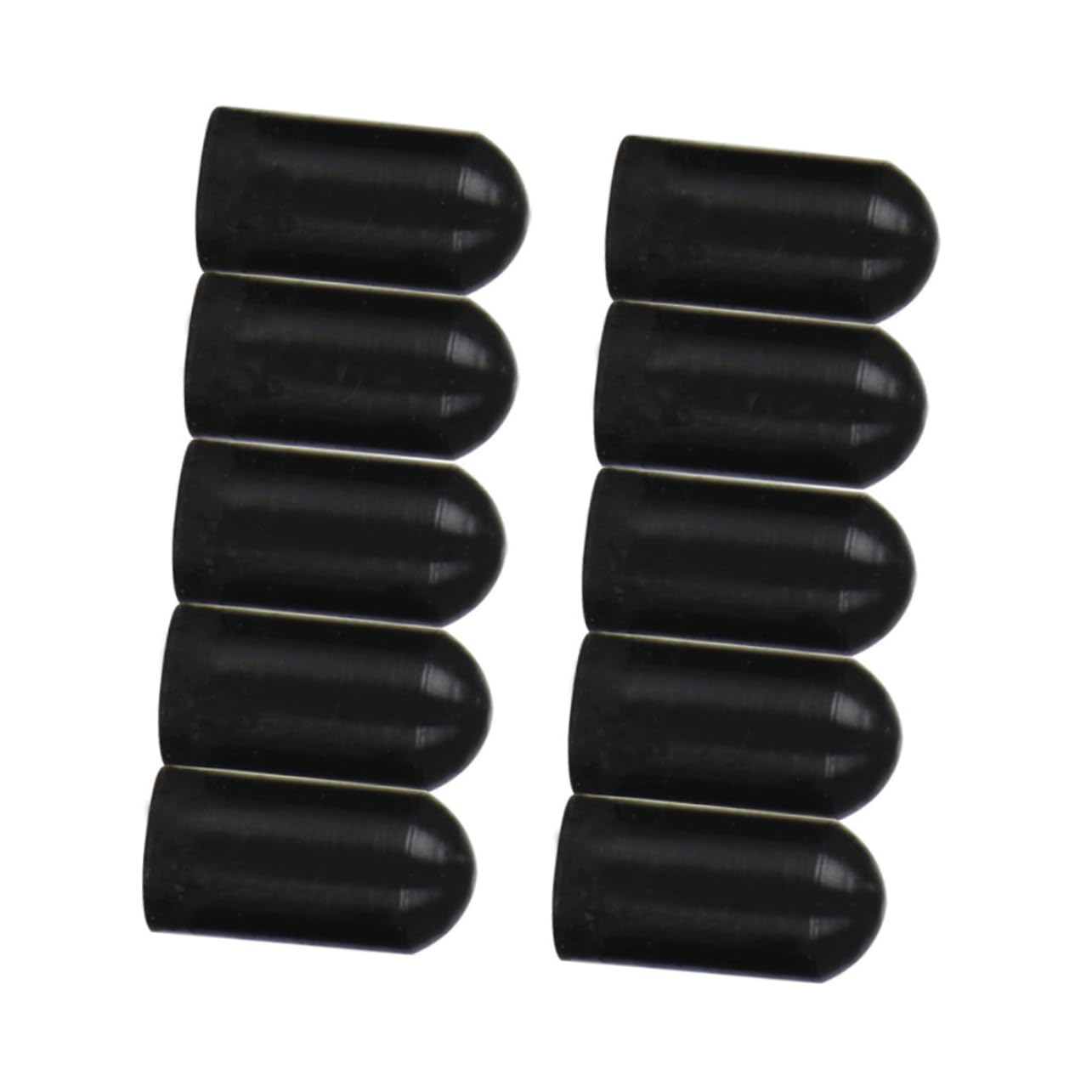 VINTORKY 10Pcs Drumstick Silent Tips Durable Silicone Drum Stick Covers for Practice Mute Drumstick Mallet Accessory Fit for Drum Protection Black