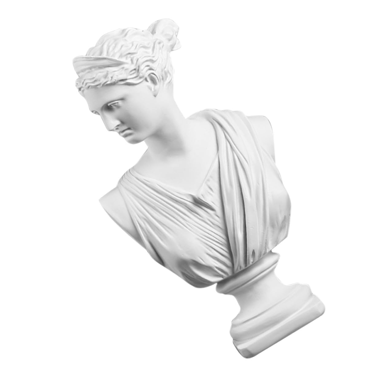 Buste de déesse FRCOLOR statue décorative en résine blanche pour ornement de salon