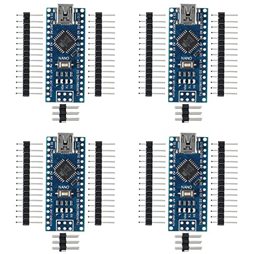 AITIAO 4Pcs Mini Nano V3.0 ATmega328P Module CH340G 5V 16M Mini USB Micro Controller Development Board with PIN Headers Pin Unsoldered for Ardu ino Nano V3.0 (Without USB Cable)