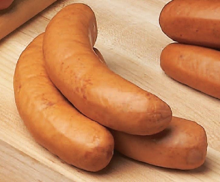 German Thueringer Smoked Bratwurst Sausage, 5 Inch Links, 5 per lb, 1 Count of 10 lb, Traditional Pork and Beef Sausage with Caraway, Marjoram, and Garlic, Frozen Bulk Pack for Chefs, Authentic German