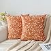 MIULEE Poszewki na poduszki kwiatowe dekoracyjne poszewki na poduszki zestaw 2 z wzorem kwiatowym, dekoracyjna poszewka na poduszkę na sofę, do salonu, sypialni, 45 x 45 cm, pomarańczowe