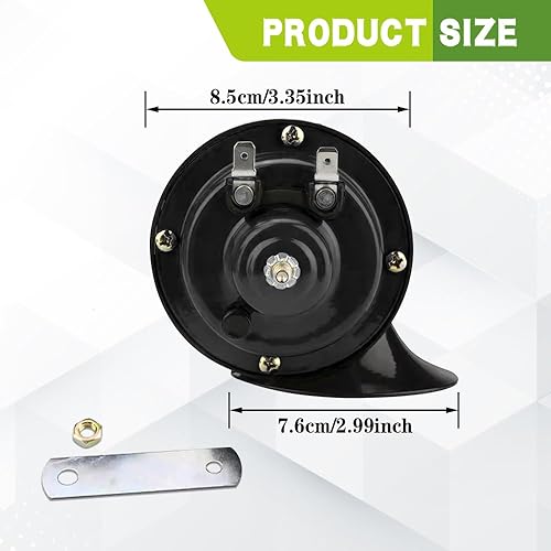 Miniatura 9 de Bocina de coche, bocinas de tren súper fuertes, bocinas de aire impermeables, bocina de caracol, bocina de tono alto, bocina de caracol eléctrica de
