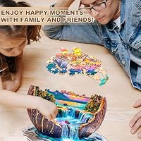 WOODBESTS Holzpuzzle Erwachsene, Kokosnuss Traum Holzpuzzle, Unregelmäßige einzigartige Puzzle, Weihnachten und Geburtstag Geschenke für Puzzle-Liebhaber (34 x 27 cm, 230 Teile) – Ansicht 6