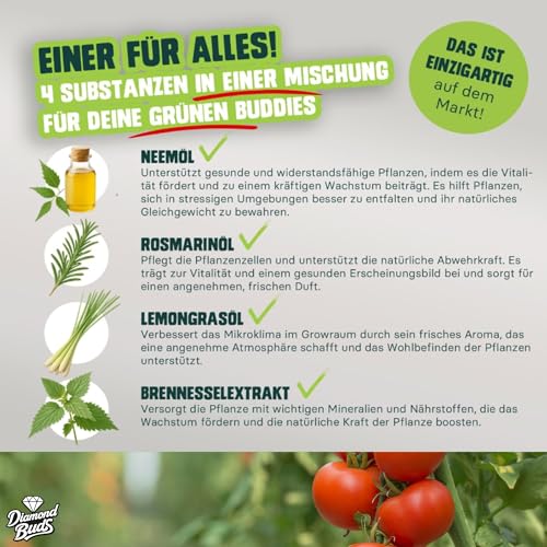 Bio Neemöl Devil® EXTRA STARK – 500ml Sprühfertig – Pflanzenpflege & Vitalität – 4-in-1 Mischung aus Neemöl, Rosmarinöl, Lemongrasöl & Brennesselextrakt – Natürlich & sanft zur Pflanze 4