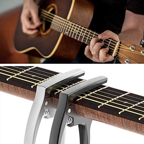 Zeroall 2 Paquet Capo de Guitare Alliage de Zinc Capodastre de Guitare Universel pour Guitare Acoustique, Ukulélé, Basse… - Les Beatles, Paul McCartney, John Lennon, RIngo Starr, George Harrison Zeroall 2 Paquet Capo de Guitare Alliage de Zinc Capodastre de Guitare Universel pour Guitare Acoustique, Ukulélé, Basse… – Image 7