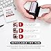 Promot Received Self Inking Rubber Stamp - Refillable Received Stamper - Business, Bookkeeping, Ordering, Accounting, Work, Office Stamps - Red Ink
