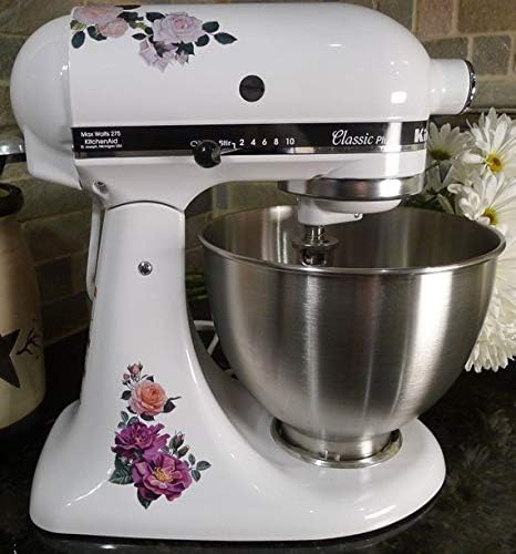 Miniatura 2 de Hermoso jardín rosa cocina mezclador máquina de la etiqueta del arte conjunto