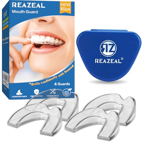 Mouth Guard for Grinding Teeth at Night -Sleep Protection Dental Guard (4 Counts)