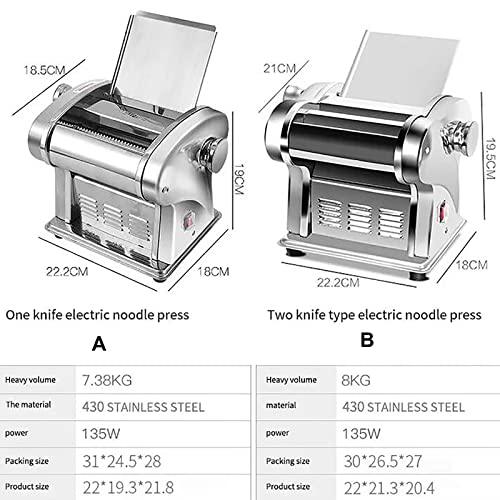 Machine à pâtes électrique VOYADE avec presse réglable à 6 vitesses, modèle rouge
