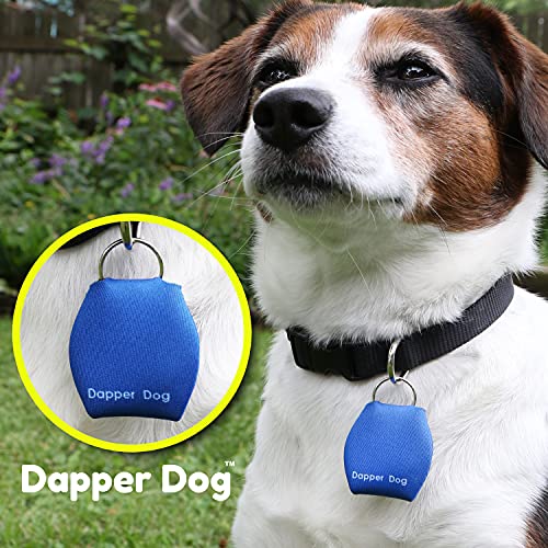 Image of Dapper Dog - Dog Tag Silencer with Tag Ring (Blue)
