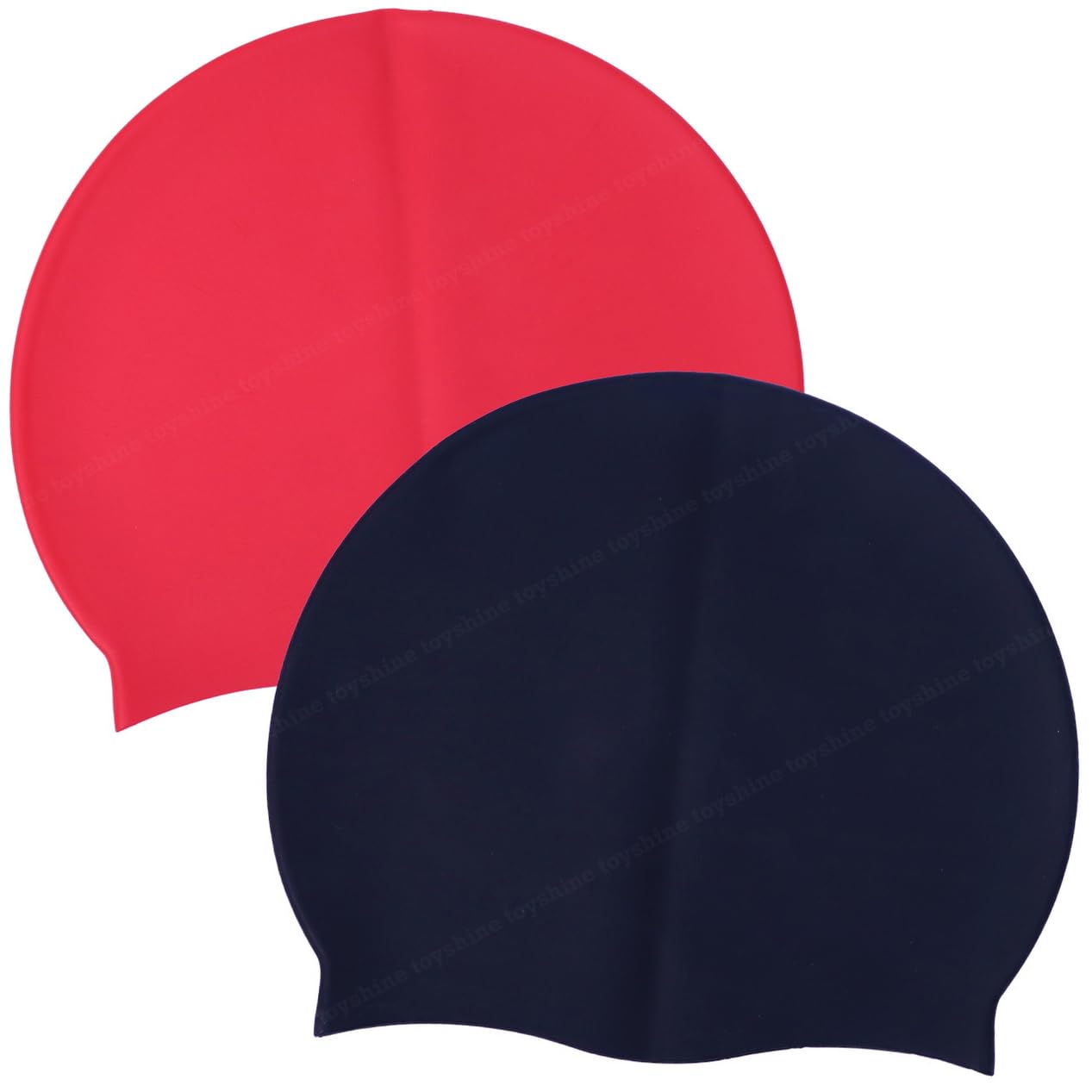 Toyshine Silicone Long Hair Swim Caps - Durable Silicone Swimming Cap (Pack of 2) Red -Black SSTP (B0B6J48FBN) Amazon Price History, Amazon Price Tracker