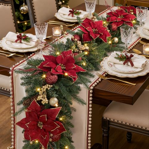 9FT Prelit Christmas Garland with Multi-Color LED Lights - image 1