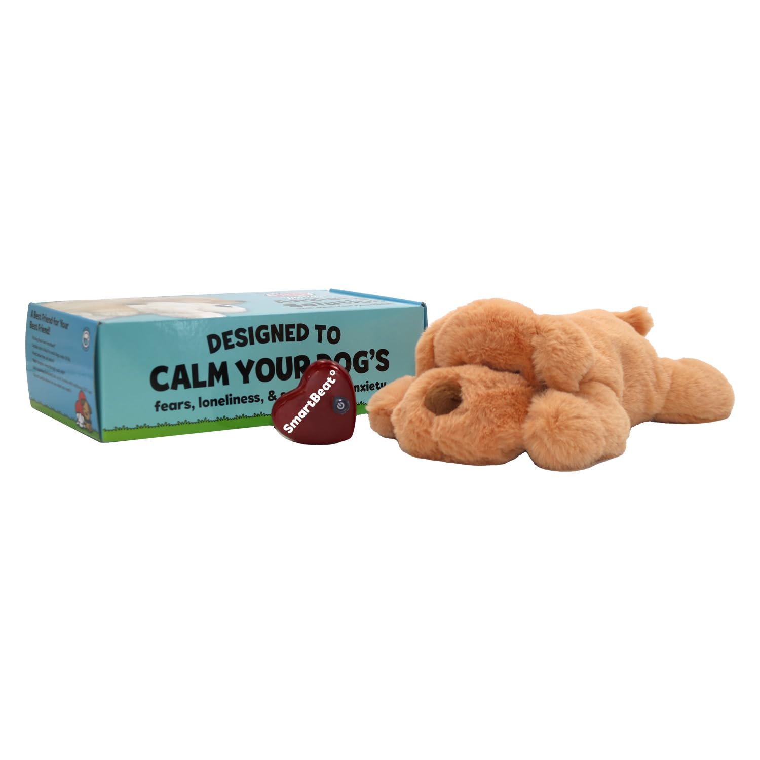 SmartPetLove Snuggle Puppy Original Dog Toy for Small Breeds - Heartbeat Puppy for Dogs - Pet Anxiety Relief and Calming Aid - Comfort Dog Toys for Behavioral Training. Heat Pack not Included