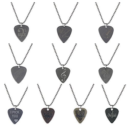PUNK Pendentif médiator acier inoxydable pour guitare basse électrique Variety Creative Designs Yellow bronze - Les Beatles, Paul McCartney, John Lennon, RIngo Starr, George Harrison PUNK Pendentif médiator acier inoxydable pour guitare basse électrique Variety Creative Designs Yellow bronze – Image 4