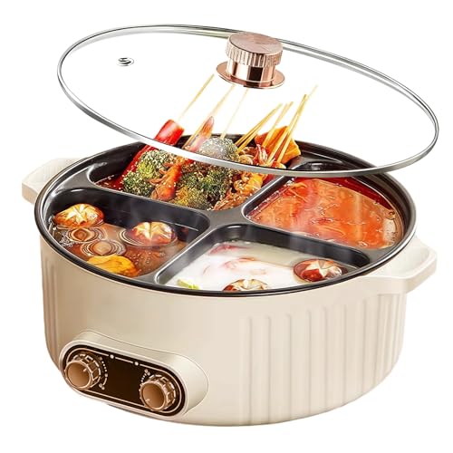 Yuidirtu 4-Compartment Electric Hot Pot