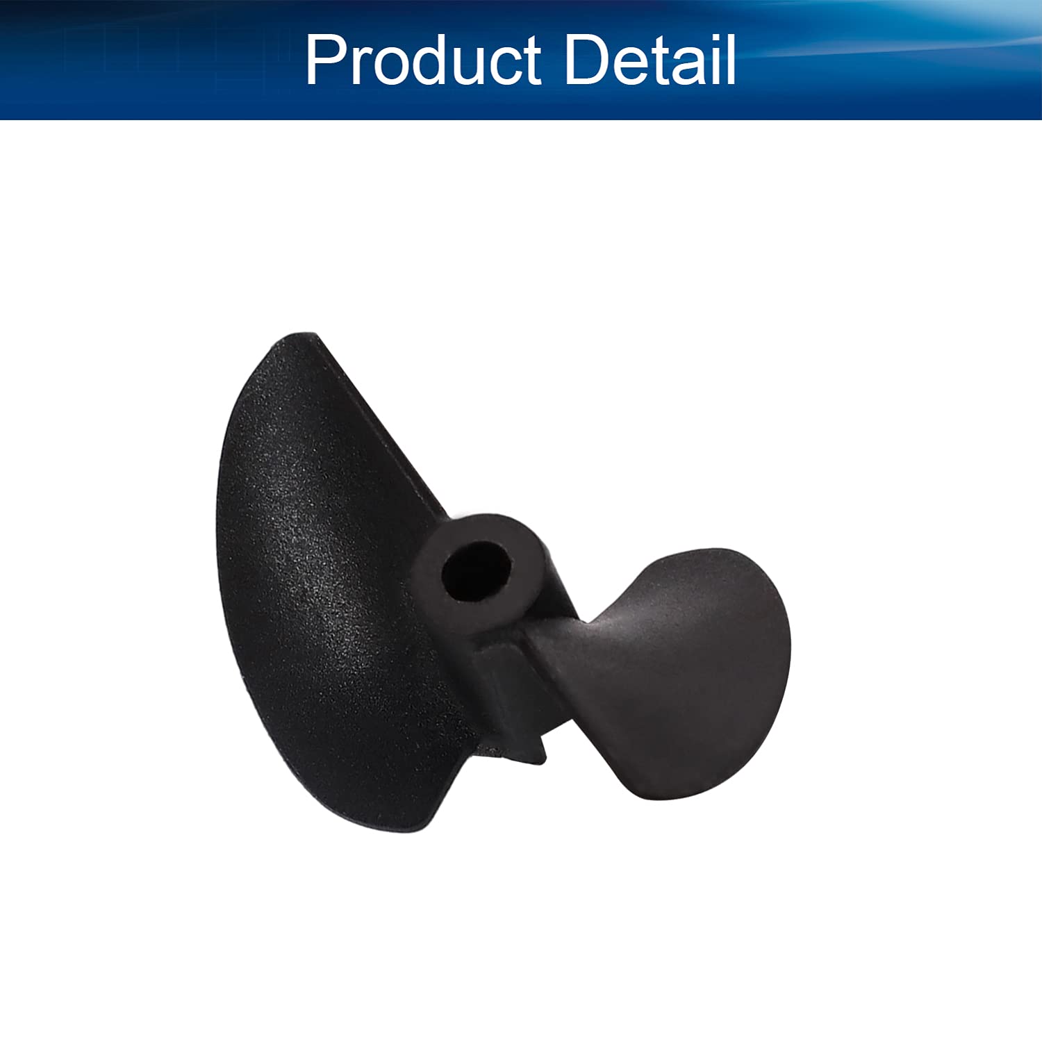 Heyiarbeit RC Boat Propellers 2-Pack - 40mm 3-Blade Plastic Props With 4mm Hole, CW/CCW Rotation