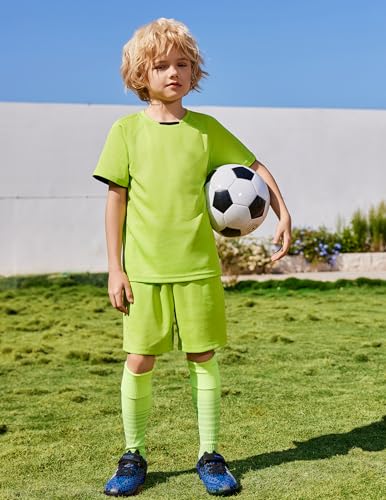 Image of Arshiner Boys Loose Athletic Set Crew Neck T-Shirt & Mesh Short 4-13 Years | Boys Loose Athletic Shorts Set Performance Crew Neck T-Shirt and Mesh Short Outfits Lightweight & Breathable
