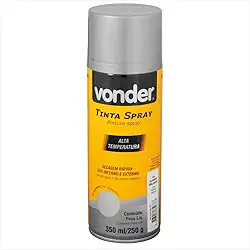TINTA SPRAY ALTA TEMPERATURA ALUMINIO 350ML VONDER