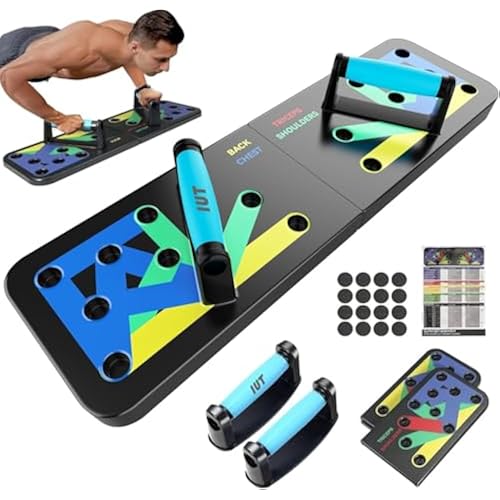 IUT Solid Push Up Board 15 in 1 Home Workout Equipment Multi-Functional Pushup Stands System Fitness Floor Chest Muscle Exercise Professional Equipment Burn Fat