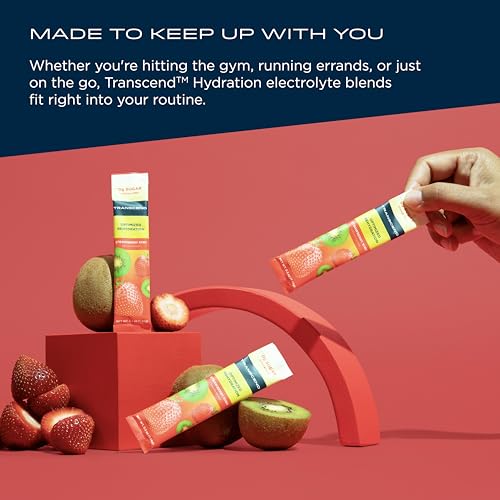 Image of Transcend Hydration - Optimal Rehydration with No Sugar or Stevia Plus BCAAs and Magnesium - No Blood Sugar Effects - 15-Pack