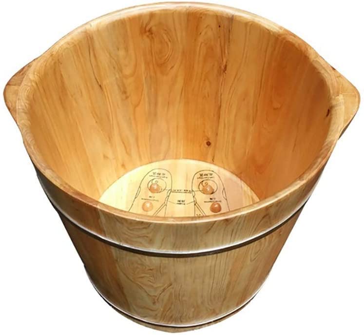Cubeta de madera para baño de pies y spa