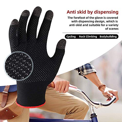 Image of Gym Workouts Full Hand Gloves for Men Summer Bike Riding, Anti-Sweat Breathable for Gym /Hiking /Cycling /Travelling /Camping /PUBG & Freee Fiiree, Full Finger Gloves-Multipurpose Use