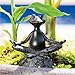 Evergreen Garden New Creative Sitting Yoga Frog Polystone Outdoor Statue - 6.75”W x 3.25”D x 7”H
