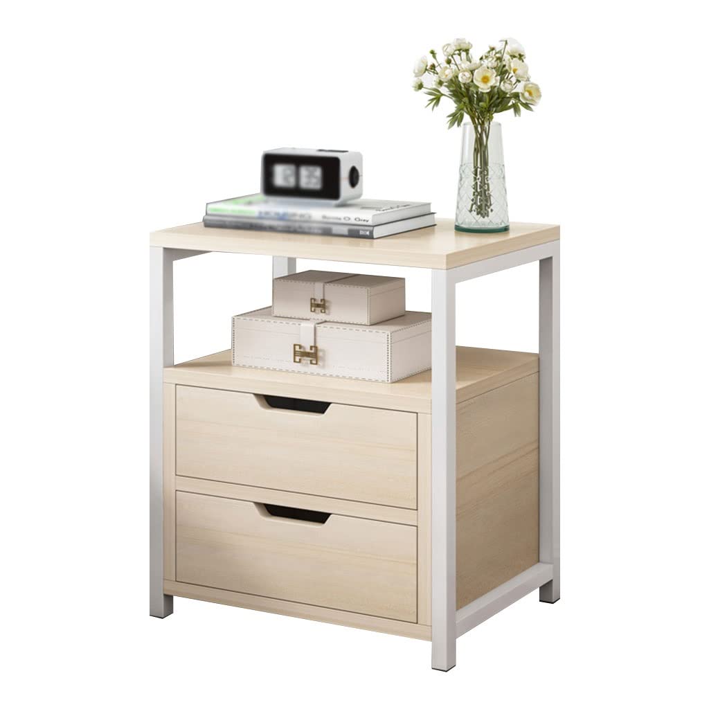 BHGFYXBS Bedside Cabinets Bedside Table Shelf Storage Cabinet Living Room Bedroom Bedside Storage Drawer Small Cabinet Bed Side Tables,A-2